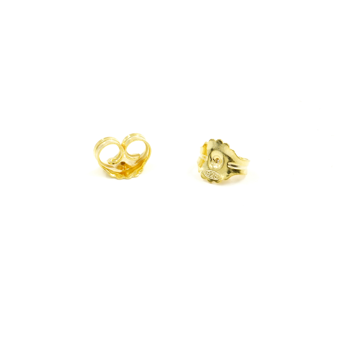 Argento 925 farfalline per orecchini 8mm – Dorato