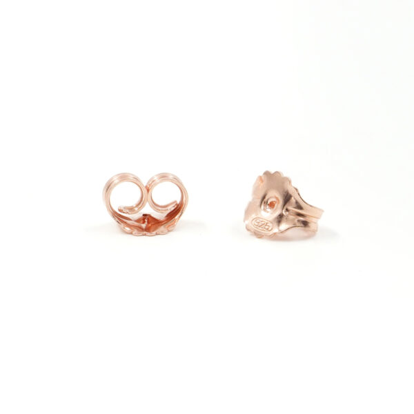 Sterling Silver butterfly backing for earrings 8mm – Rose Color