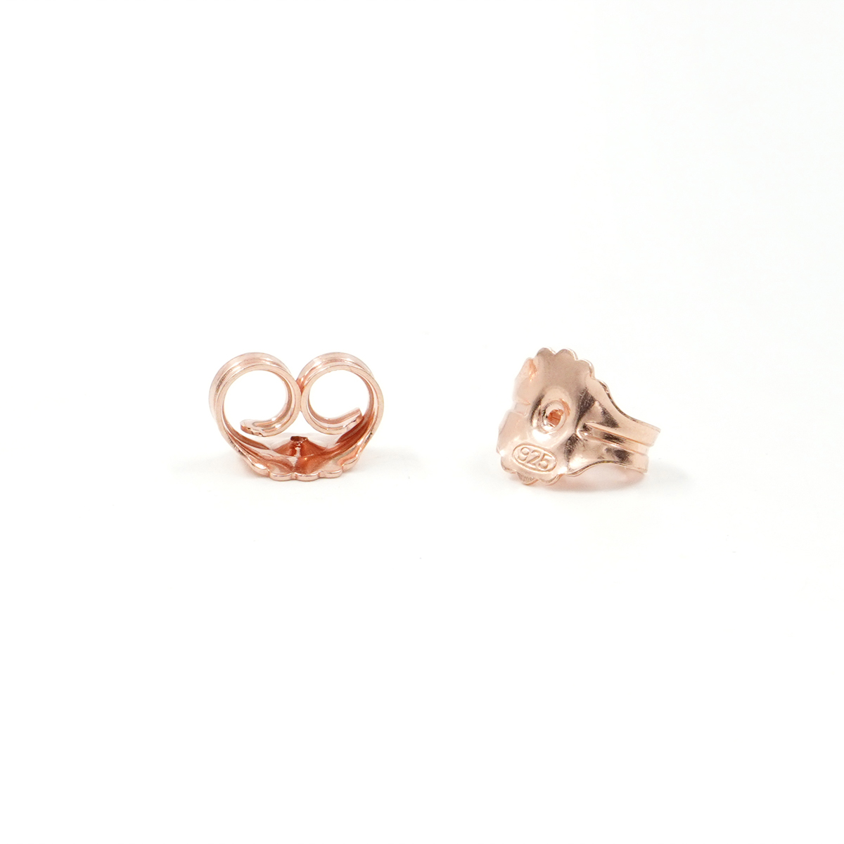 Argento 925 farfalline per orecchini 8mm – Rosato