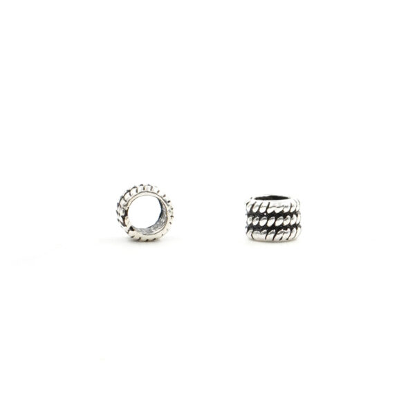 Sterling Silver spacer washer shape size 6x4,5mm