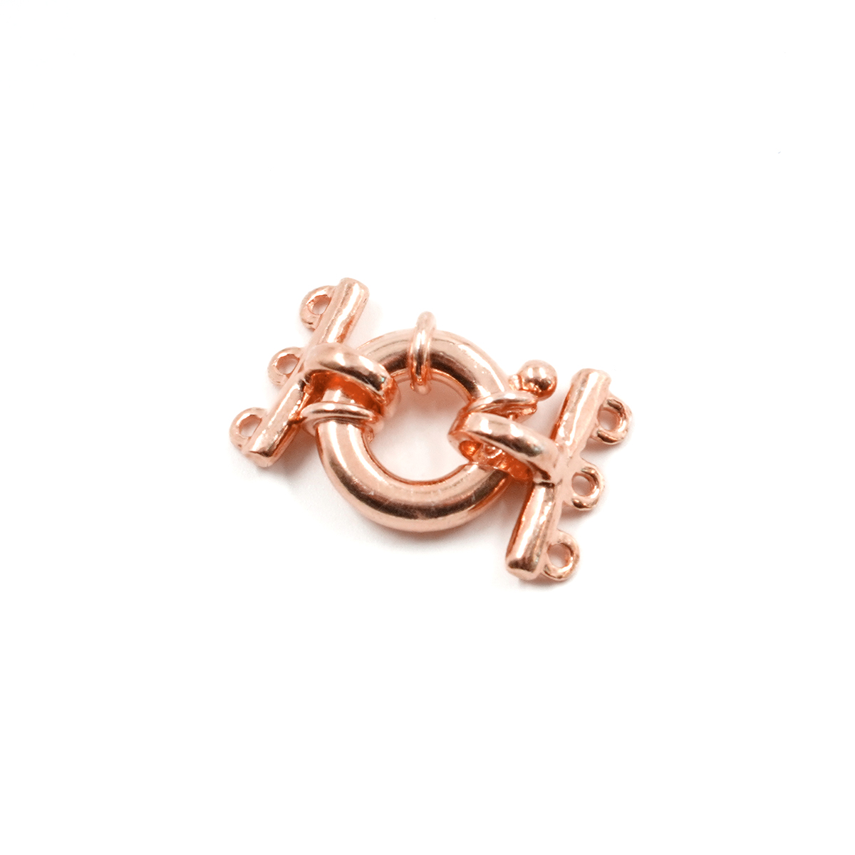 Argento 925 chiusura 12mm con barra a 3 ganci – Rosato