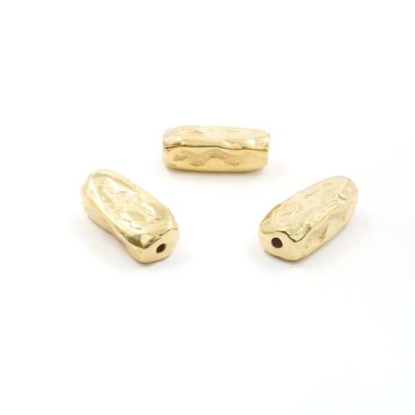 Sterling Silver spacer cylindrical stone shape size 25x8,5mm – Golden Color