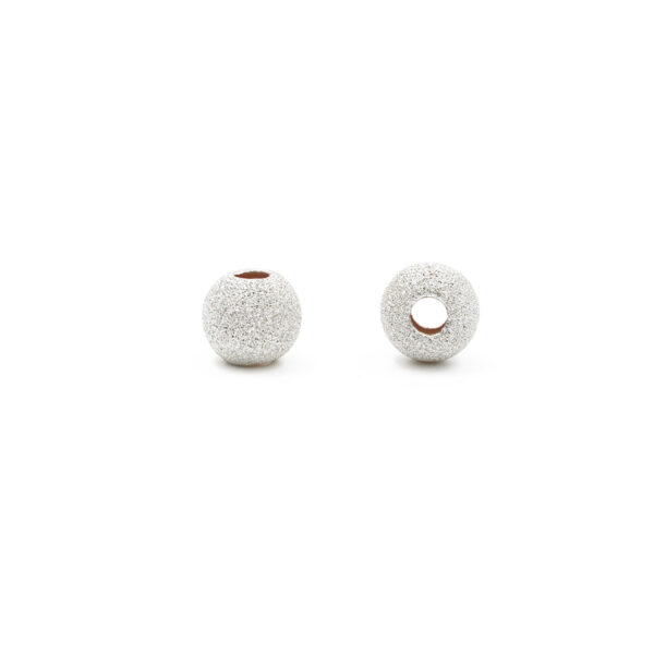 Sterling Silver spacer diamond surface round shape from 12mm to 18mm – Silver Color