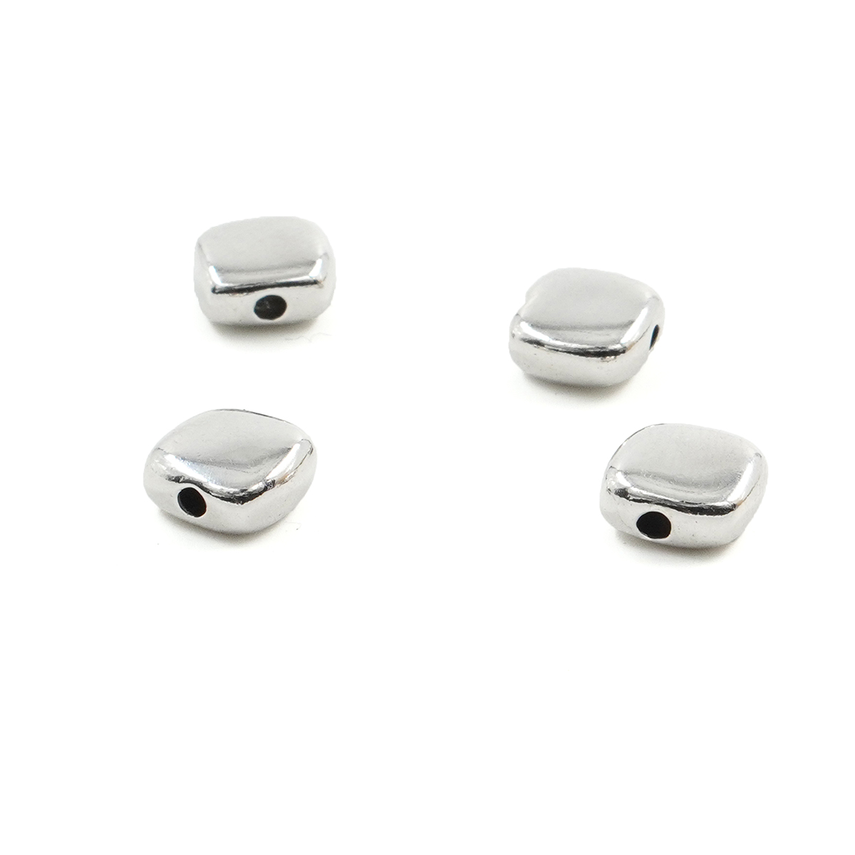 Argento 925 tramezzo quadrato 8mm – Rodiato