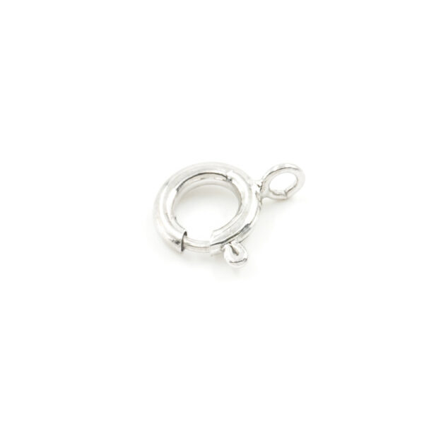 Sterling silver spring ring clasp 6mm to 10mm – Silver Color