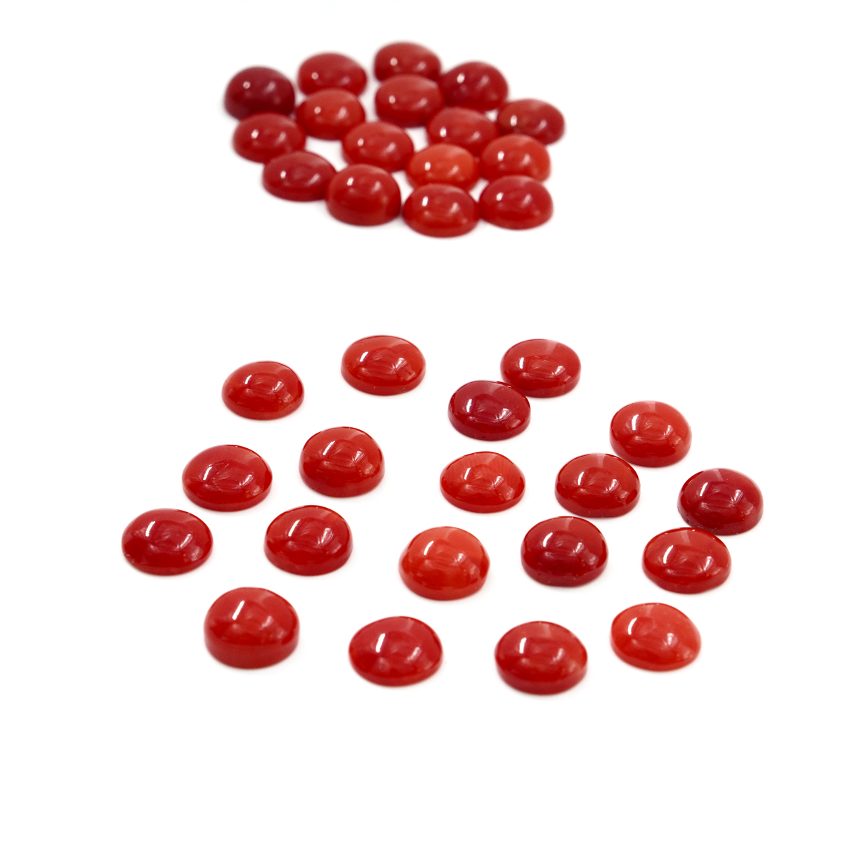 Corallo Mediterraneo Cabochon tondo da 2mm a 10mm