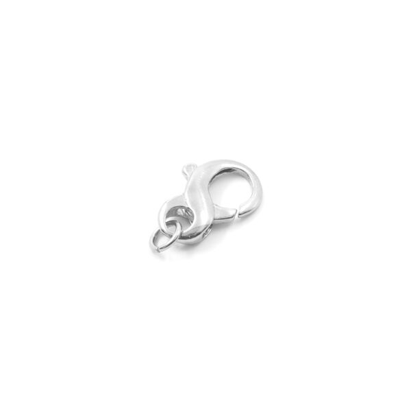 Sterling Silver clasp eight shape size from 7x13mm to 9x14mm – Rhodium Color