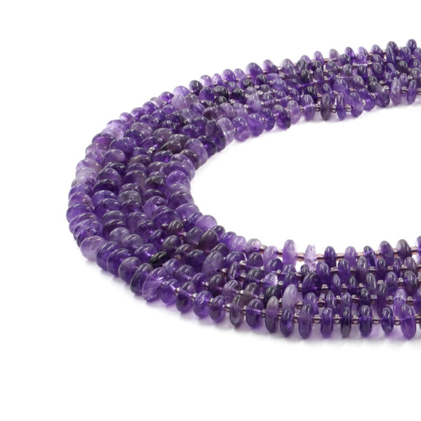 Amethyst strands chips shape size shape about 10x5mm
