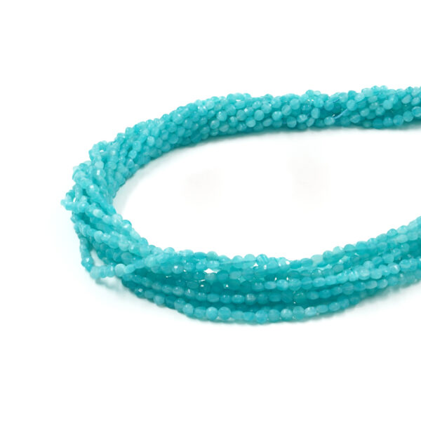 Amazonite strands faceted coin shape size 4mm