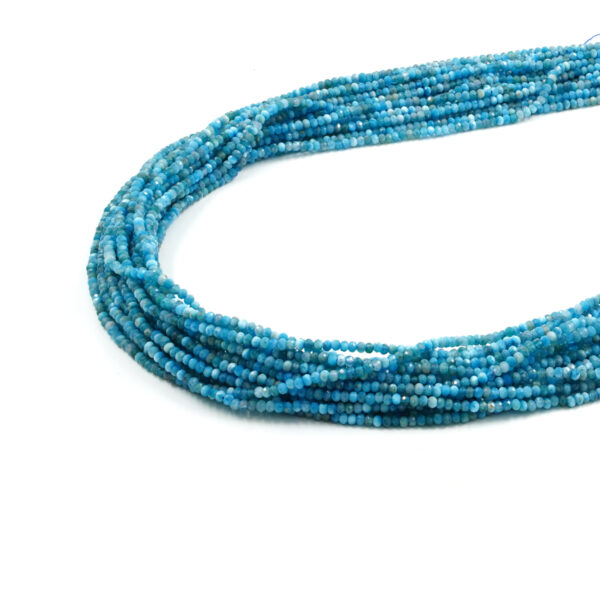 Apatite strands faceted washer shape size 2,5x1,5mm
