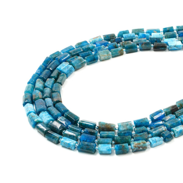 Apatite strands faceted cylindrical shape size 11x7mm