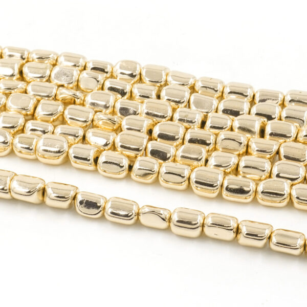 Hematite strands tumble shape size 8x6mm – Golden Color