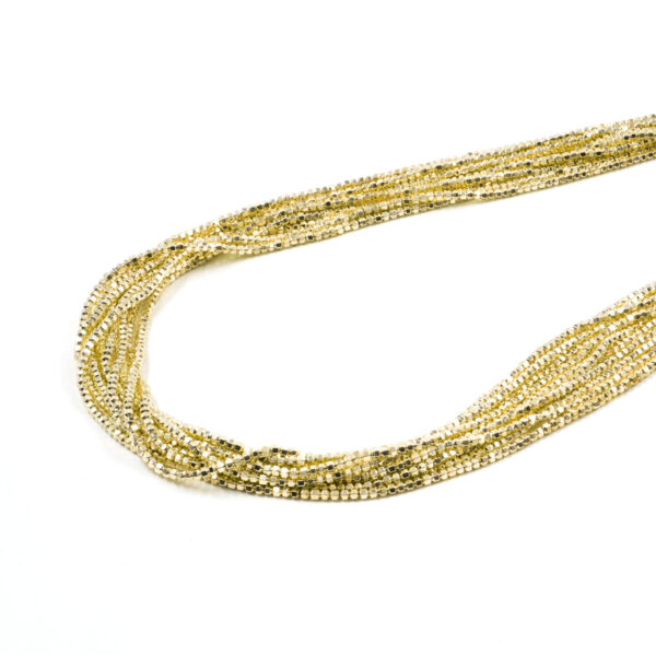 Hematite strands exagonal nut shape size 2mm – Golden Color