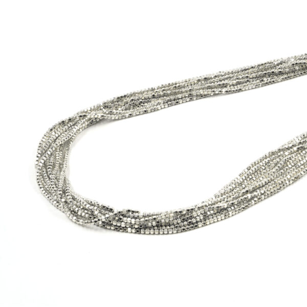 Hematite strands exagonal nut shape size 2mm – Silver Color