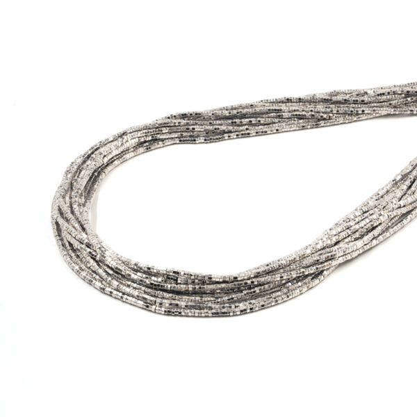 Hematite strands exagonal washer shape size 2mm – Silver Color