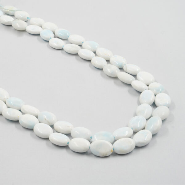 Hemimorphite strands flat oval shape size 10x14mm