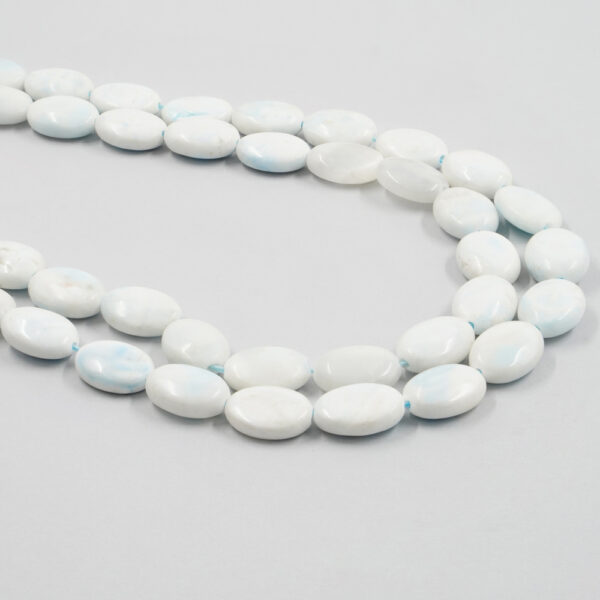 Hemimorphite strands flat oval shape size 13x18mm