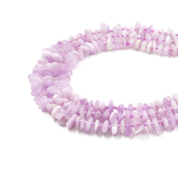Kunzite strands chips shape size circa 12x10mm