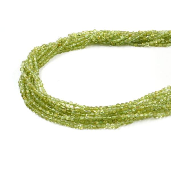 Peridoto fili monete sfaccettate 4mm
