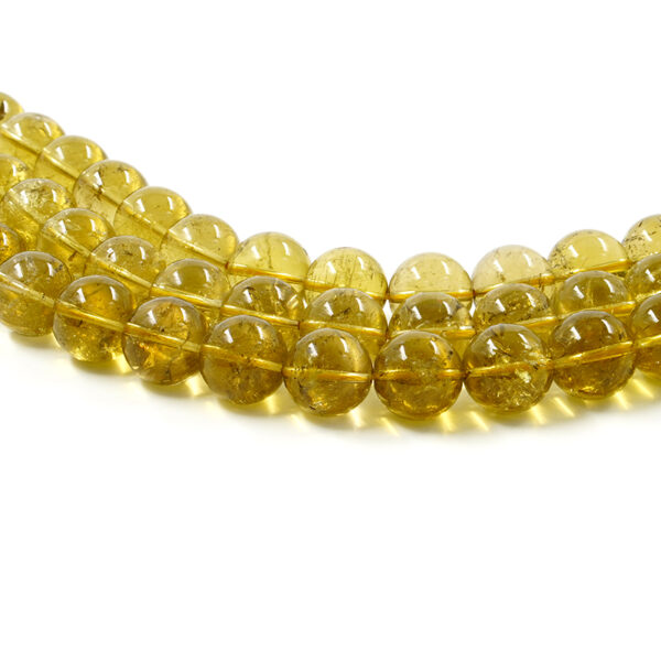 Lemon Quartz strands strands round shape size 14mm