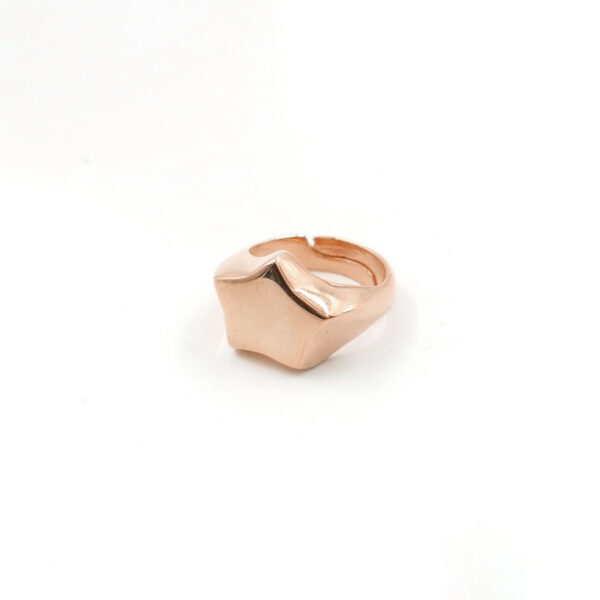 Sterling Silver Ring star shape - Rose Color