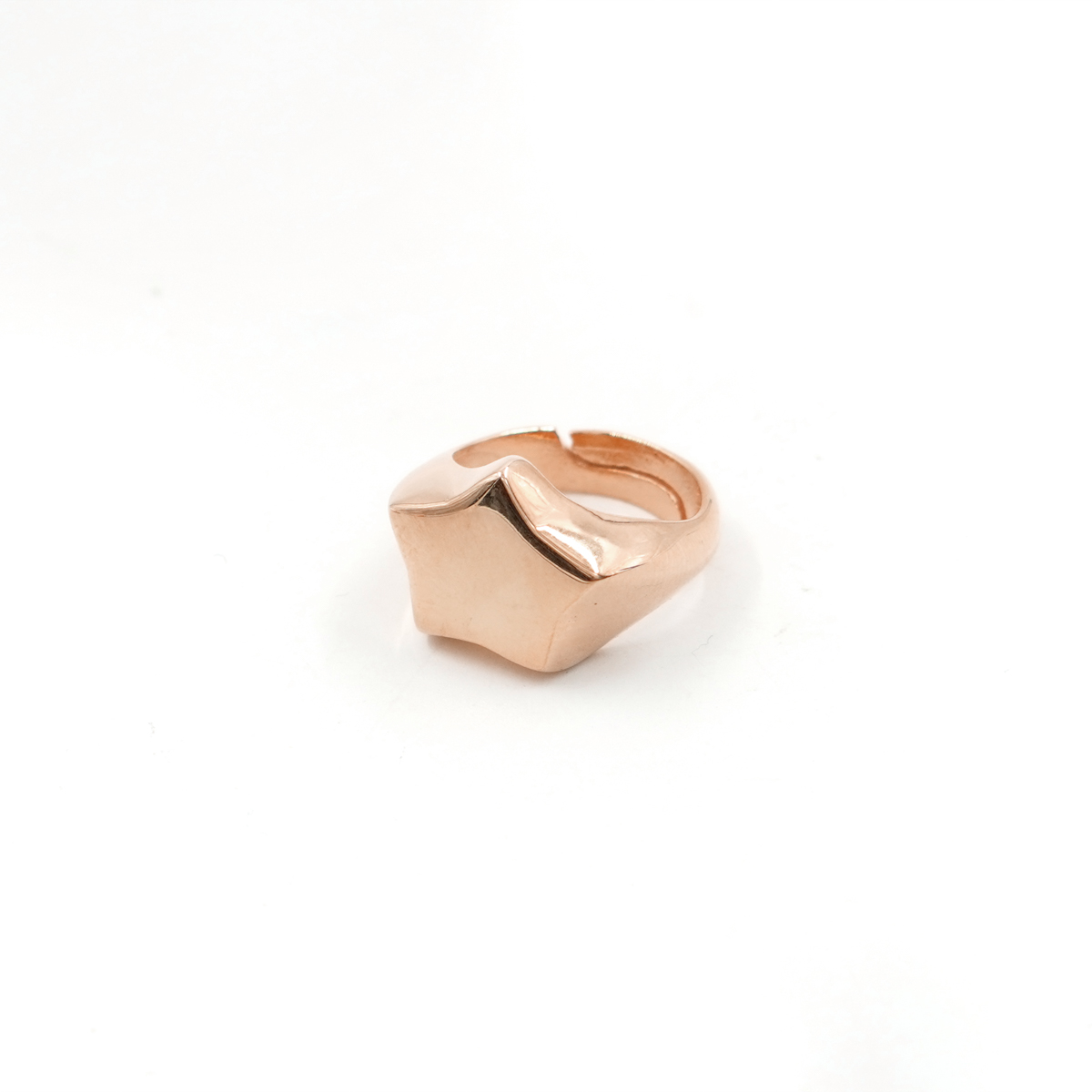 Sterling Silver Ring star shape - Rose Color