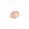 Sterling Silver Ring square shape - Rose Color