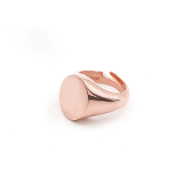 Sterling Silver Ring oval shape - Rose Color