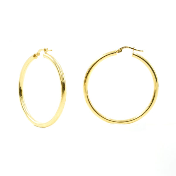 Sterling Silver ring shape size 40mm – Golden Color