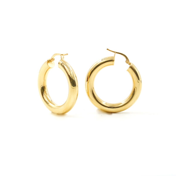 Sterling Silver ring shape size 30mm – Golden Color