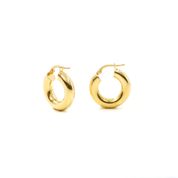 Sterling Silver ring shape size 20mm – Golden Color