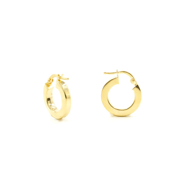 Sterling Silver ring shape size 16mm – Golden Color