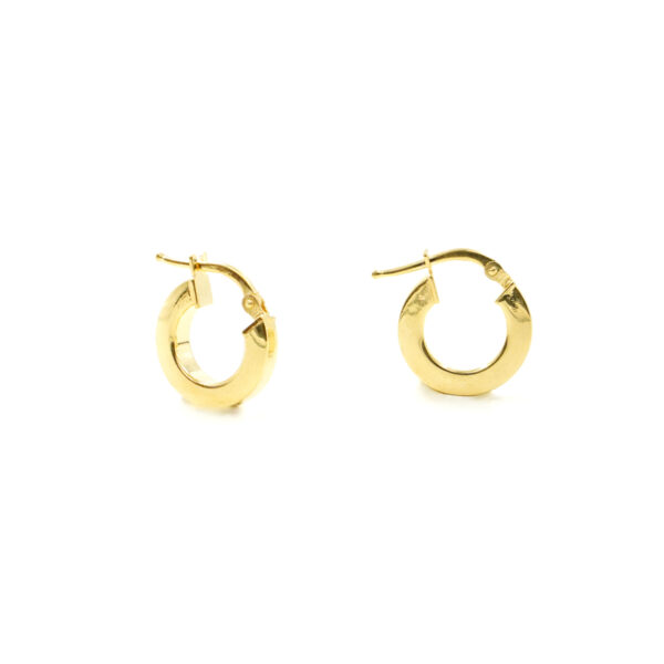 Sterling Silver ring shape size 14mm – Golden Color