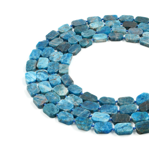 Apatite strands flat rectangular shape size 14x10mm