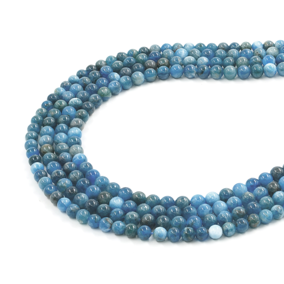 Apatite strands round shape size 6mm – A Quality