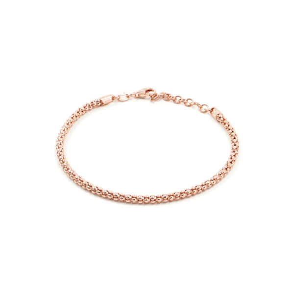 Bracciale catena Coreana in argento 925 misura 2,70mm - Rosato