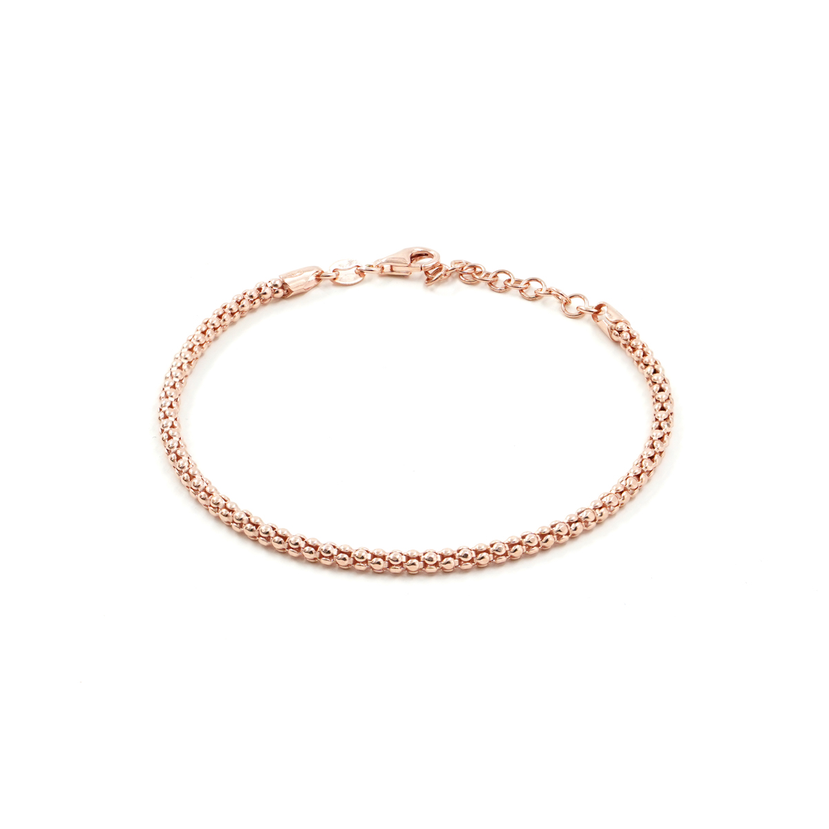 Bracciale catena Coreana in argento 925 misura 2,70mm - Rosato