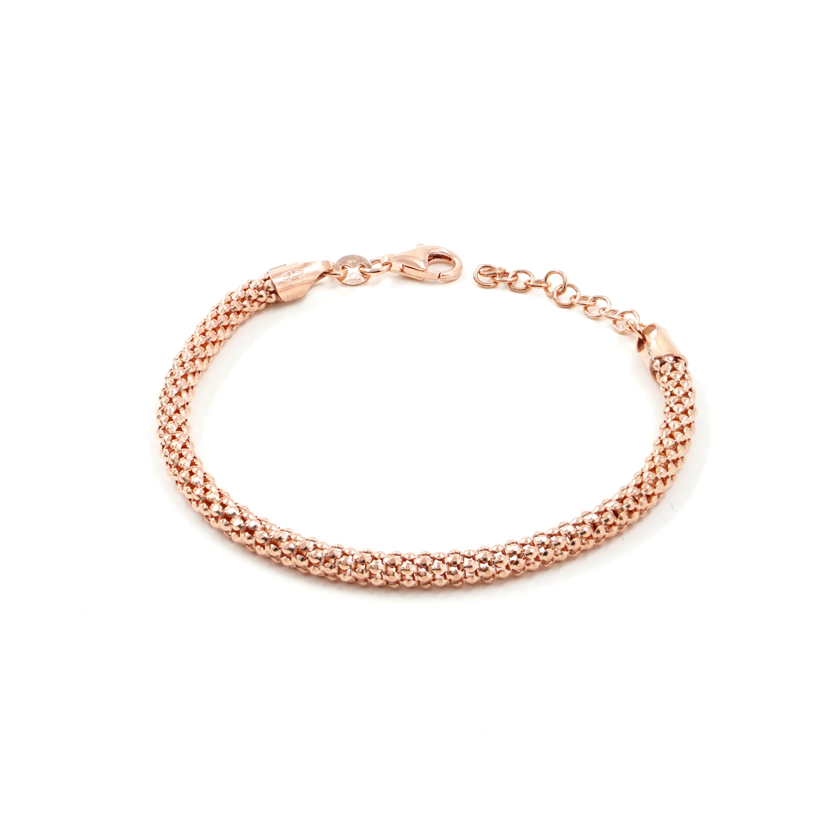 Bracciale catena Coreana in argento 925 misura 4,00mm – Rosato