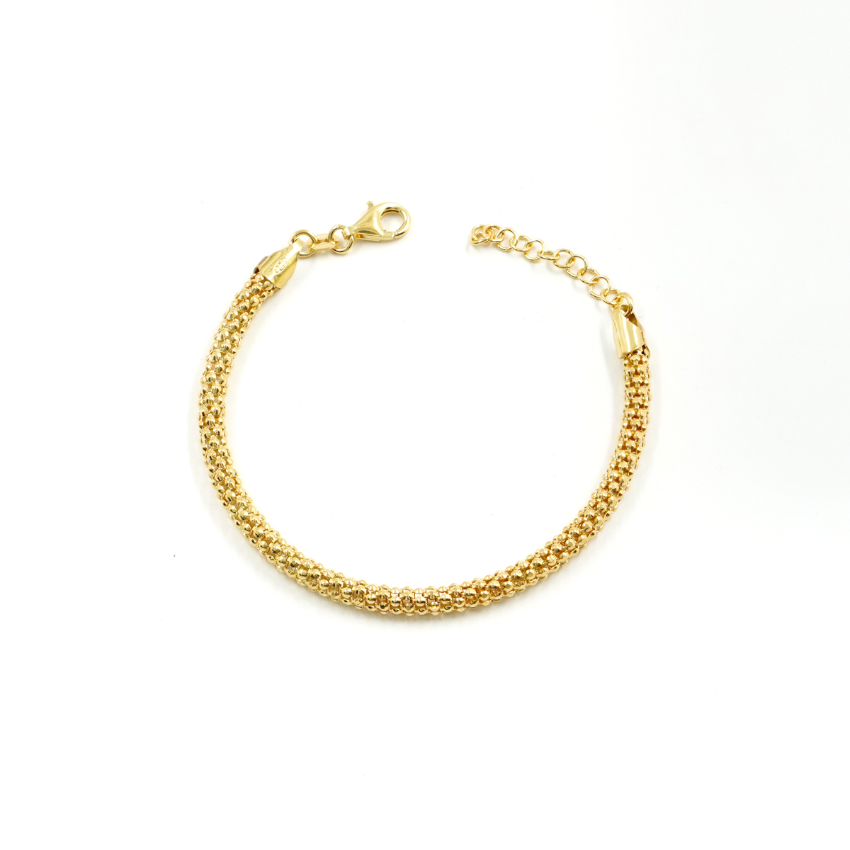 Bracciale catena Coreana in argento 925 misura 4,00mm – Dorato