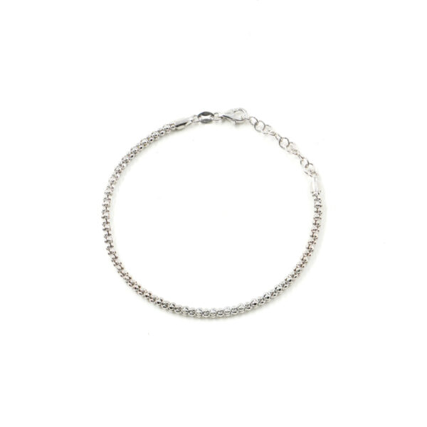 Bracciale catena Coreana in argento 925 misura 2,70mm – Rodiato