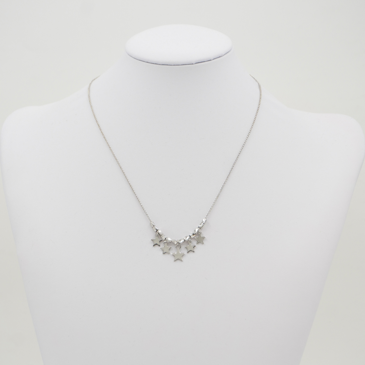 Collana con catena rolo in argento 925 e pendenti stella – Rodiato