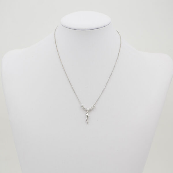 Collana portafortuna con catena rolo in argento 925 e pendente corno – Rodiato