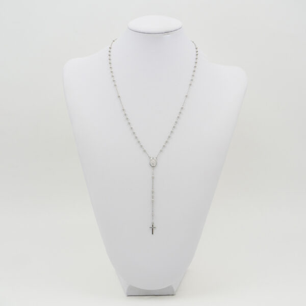 Collana rosario in argento 925 – Rodiato