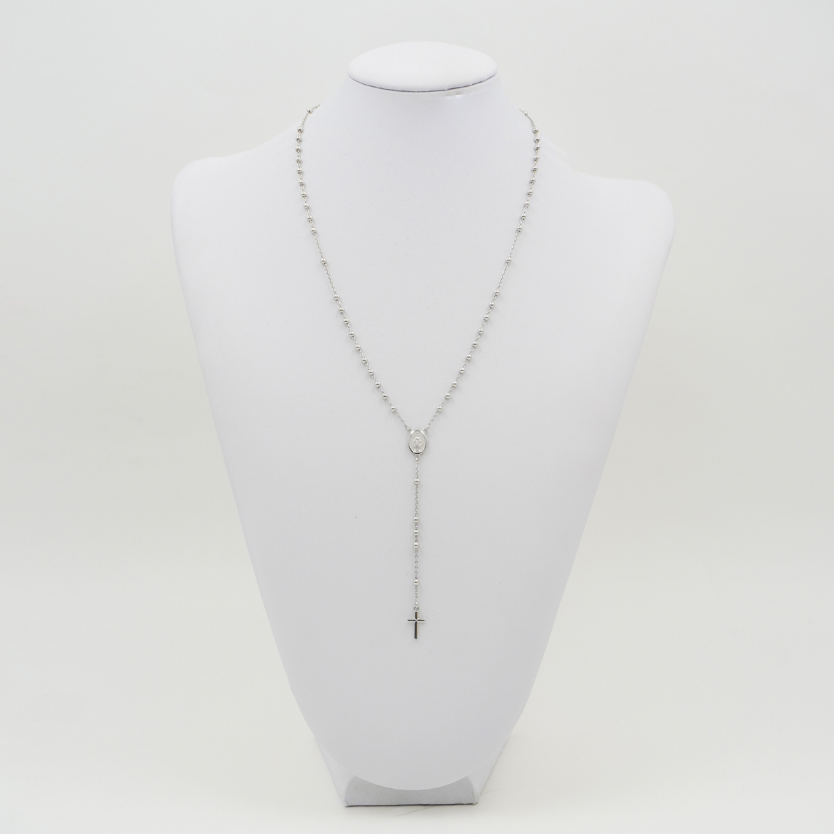 Collana rosario in argento 925 – Rodiato