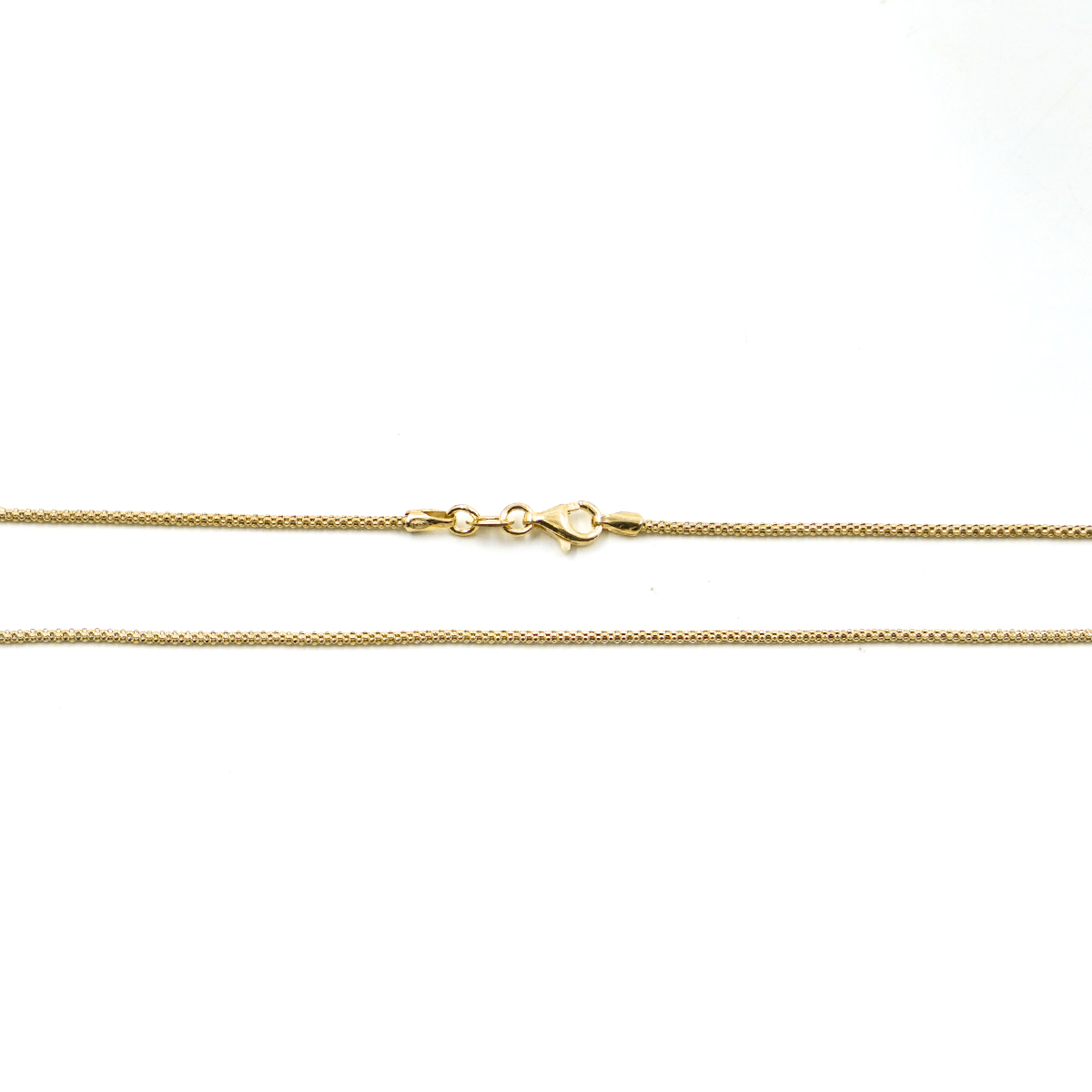 Collana catena coreana in argento 925 misura 1,20mm – Dorato - immagine 2