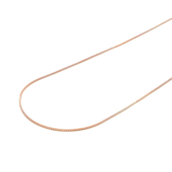 Collana catena coreana in argento 925 misura 1,20mm – Rosato