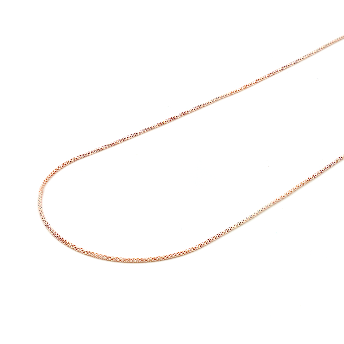 Collana catena coreana in argento 925 misura 1,20mm – Rosato