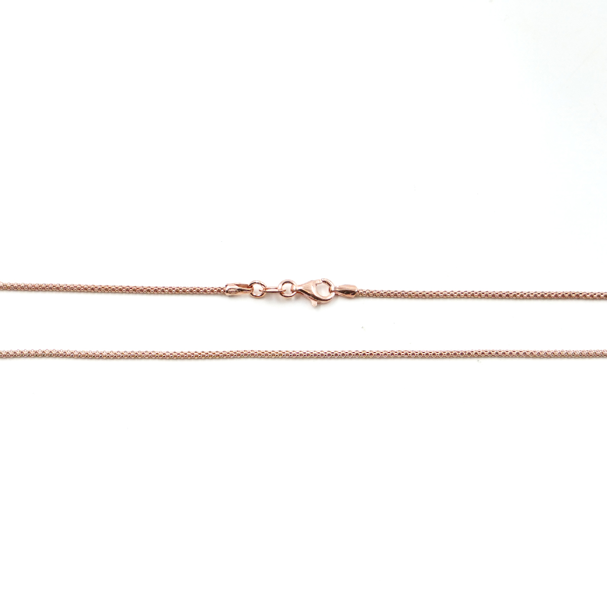Collana catena coreana in argento 925 misura 1,20mm – Rosato - immagine 2