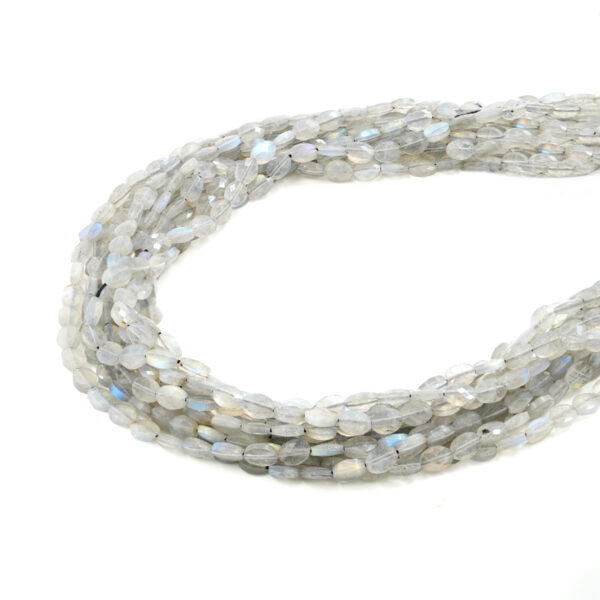 Labradorite strands flat oval shape size 7x5mm