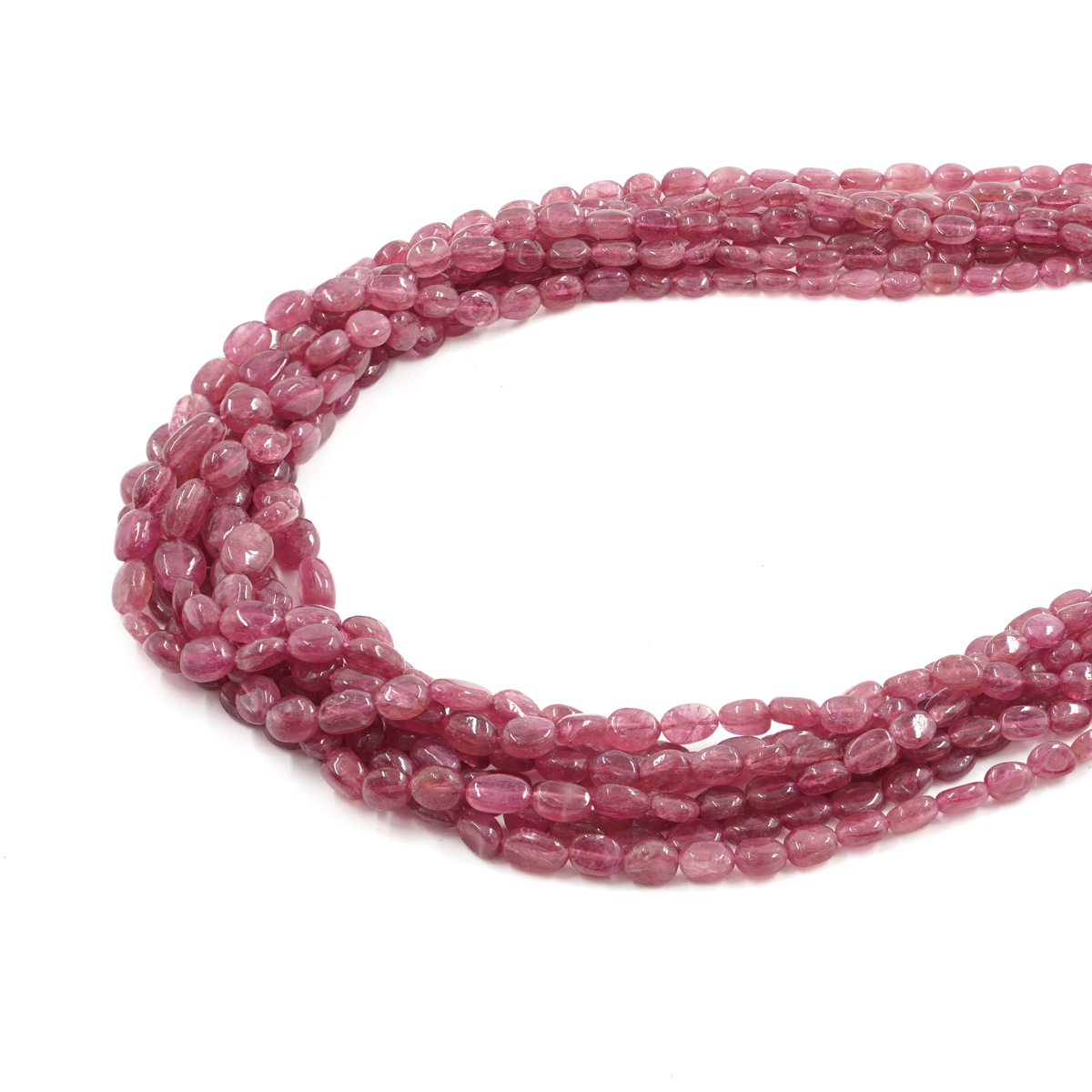 Tourmaline gradation strands oval shape from 4x3mm to 6x8mm
